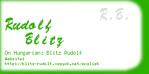 rudolf blitz business card